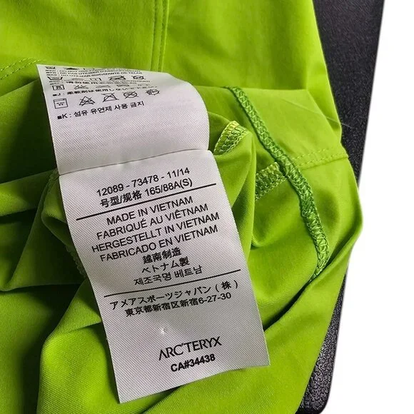 Arc'teryx Womens Cita Sleeveless Athletic Tank Top, Yellow, Green, Size Small - Picture 5 of 9